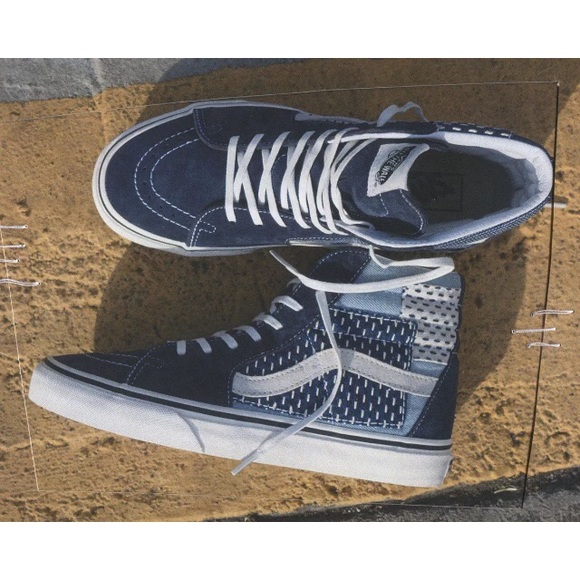 denim patchwork vans